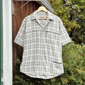 Woolrich Men’s Plaid Short sleeve button-up  Shirt - Size L